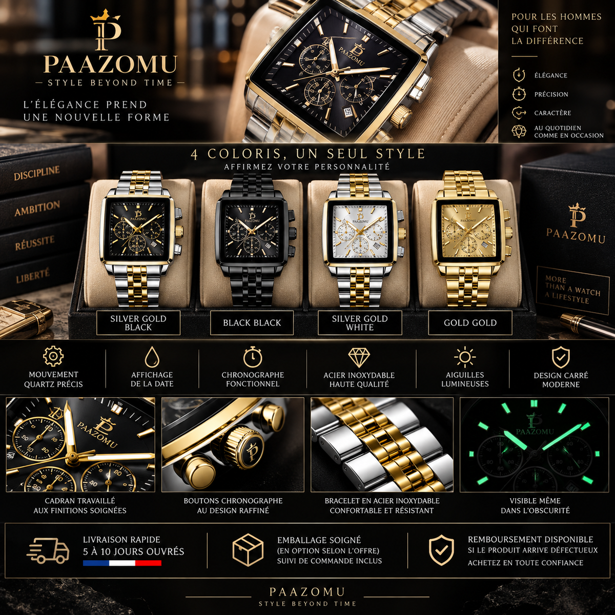 Montres Homme Signature — Élégance Précision et style unique.