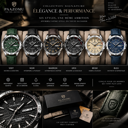 Collection PAAZOMU Signature — Montres Homme Élégance & Performance