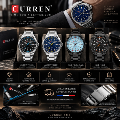 CURREN 8455 — Montre Homme Signature | Élégance & Caractère